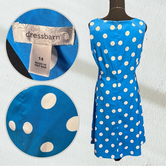 DRESSBARN Polka Dotted 50’s-cut Dress | 14 - Picture 2 of 2